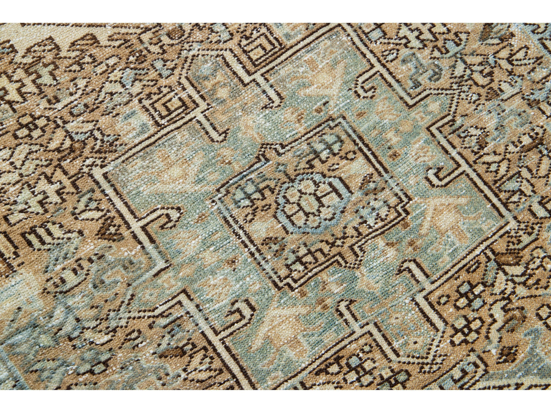 Antique Heriz Wool Runner 5 X 13