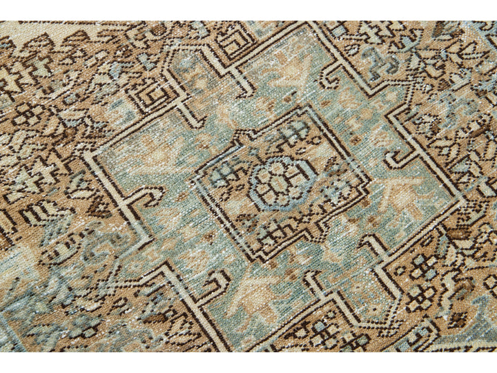 Antique Heriz Wool Runner 5 X 13