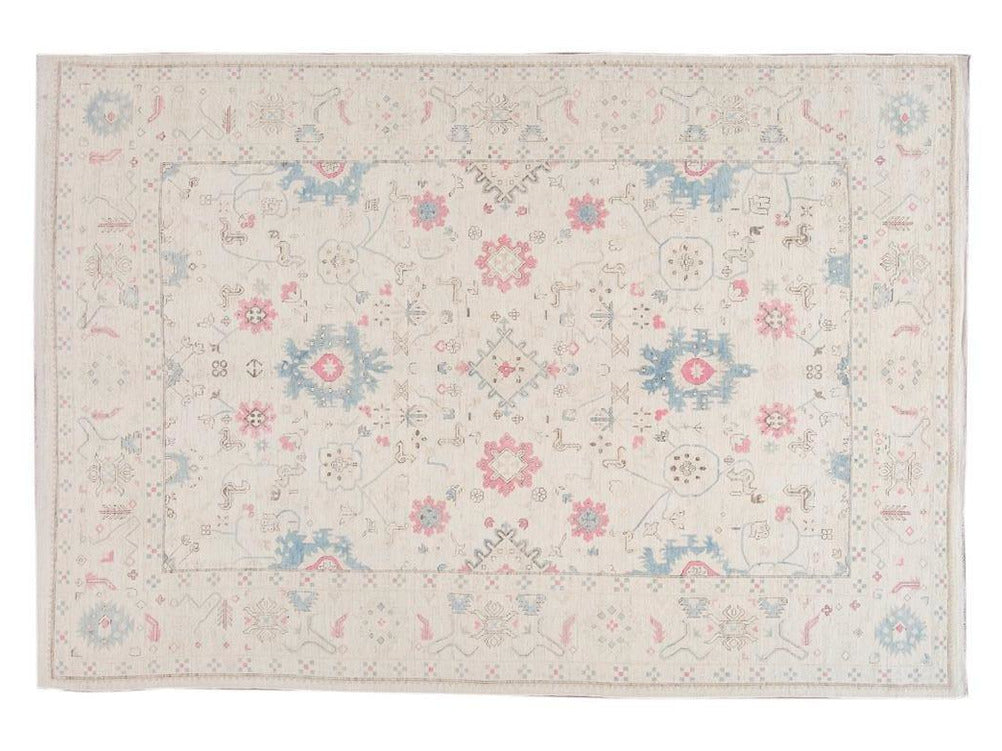 Modern Afghan Khotan Wool Rug 9 X 13