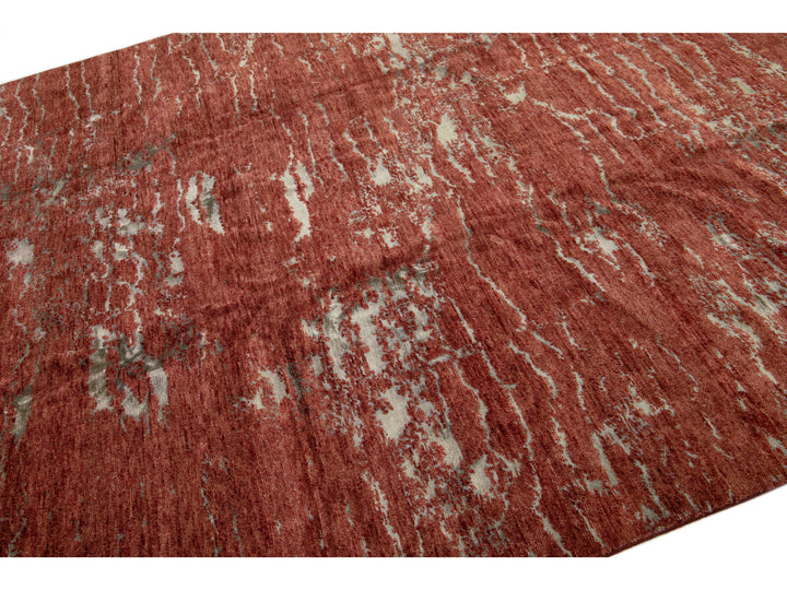 Modern Indian Wool & Silk Rug 8 X 10