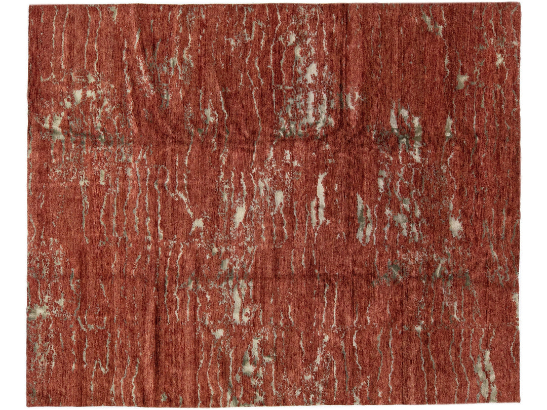 Modern Indian Wool & Silk Rug 8 X 10