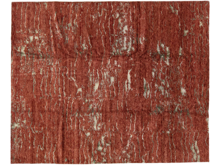 Modern Indian Wool & Silk Rug 8 X 10