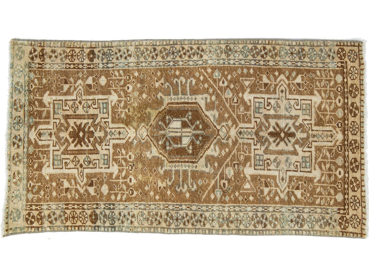 Antique Heriz Wool Rug 2 X 4