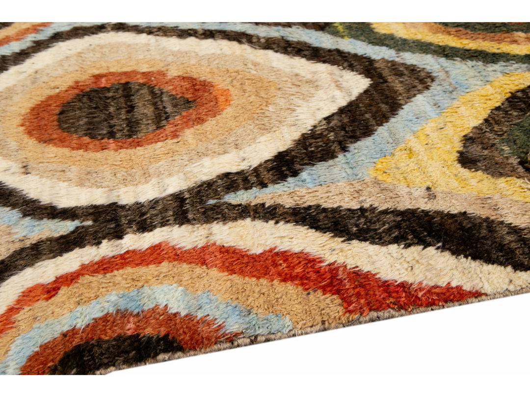 Modern Moroccan Wool Rug 9 X 12