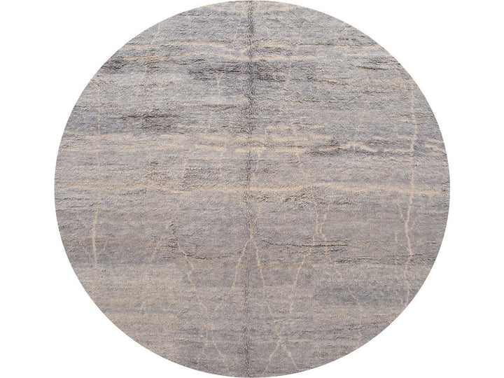 Modern Gray Moroccan Wool Rug 10 X 15