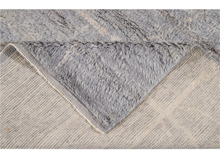 Modern Gray Moroccan Wool Rug 10 X 15