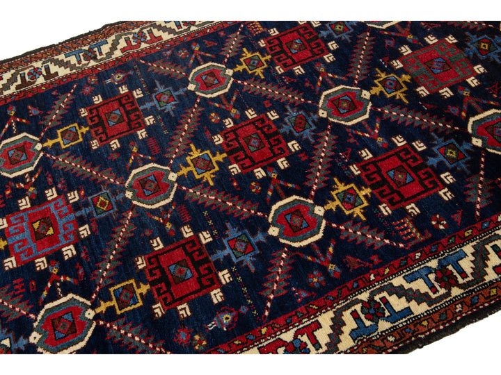 Antique Bakhtiari Wool Rug 4 X 6