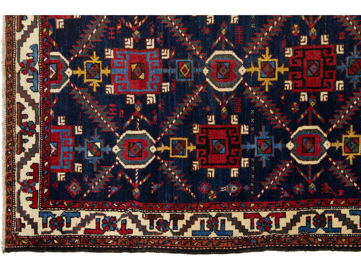 Antique Bakhtiari Wool Rug 4 X 6