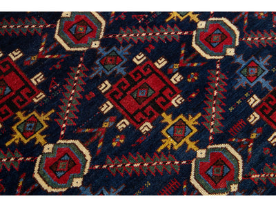 Antique Bakhtiari Wool Rug 4 X 6