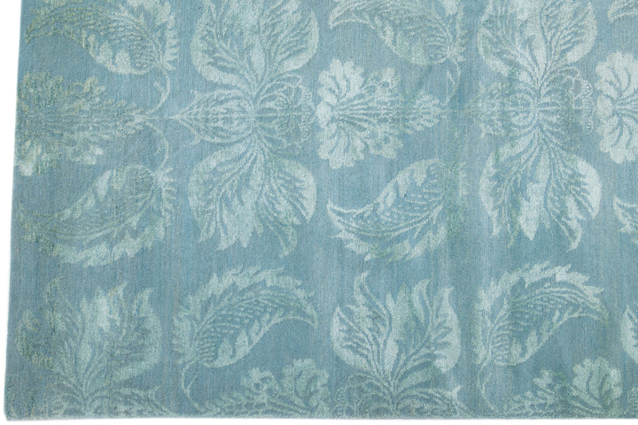 Modern Nepalese Wool and Silk Rug 9 X 12