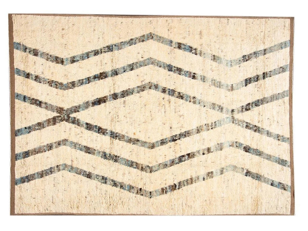 Modern Moroccan Style Wool Rug 9 X 13