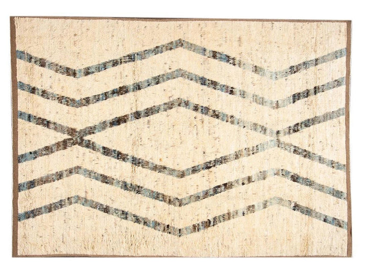 Modern Moroccan Style Wool Rug 9 X 13