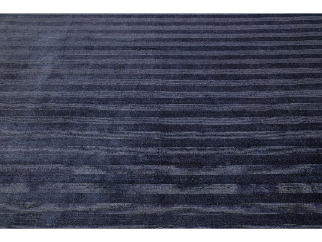 Modern Indian Wool Rug 10 X 14