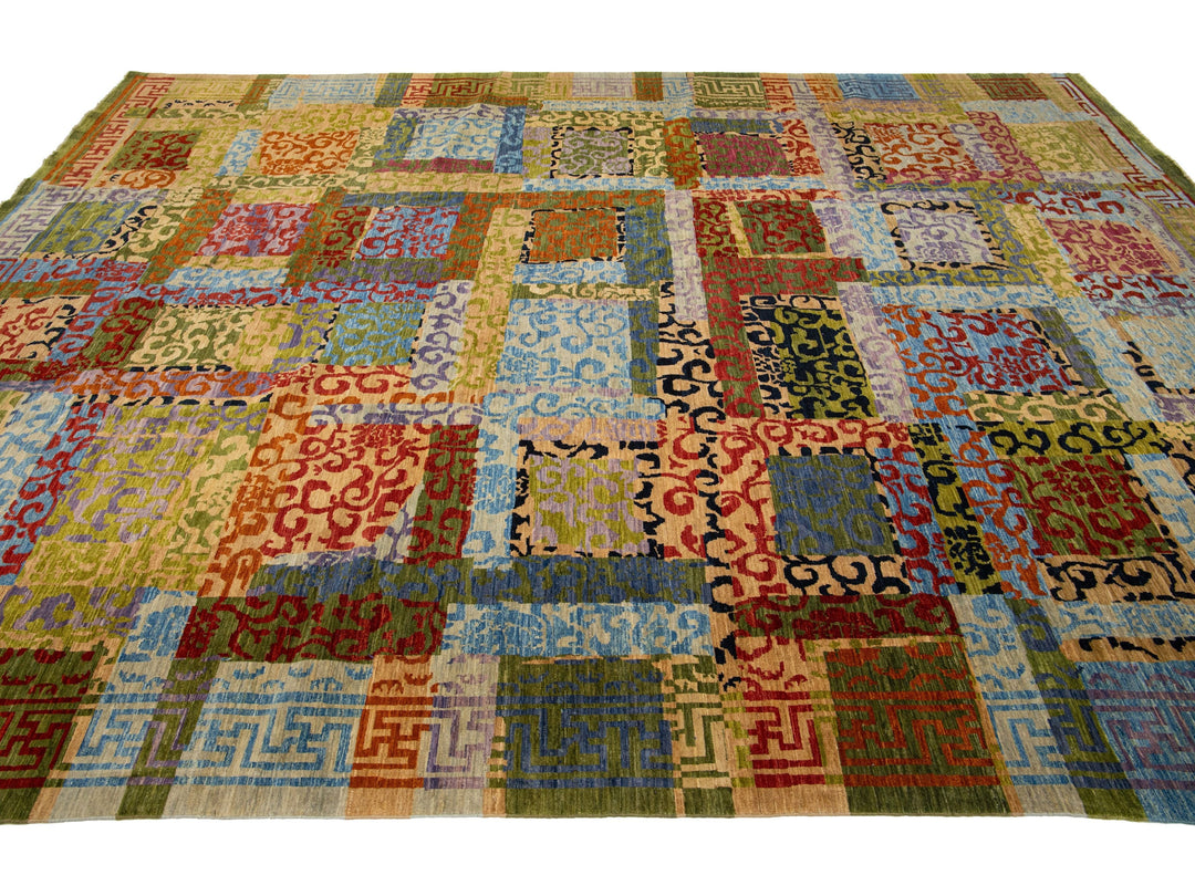 Modern Transitional Wool Rug 9 x 12