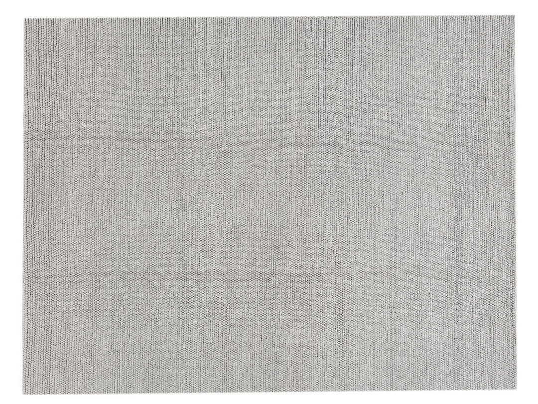 Modern Textured Wool Rug 9 X 12