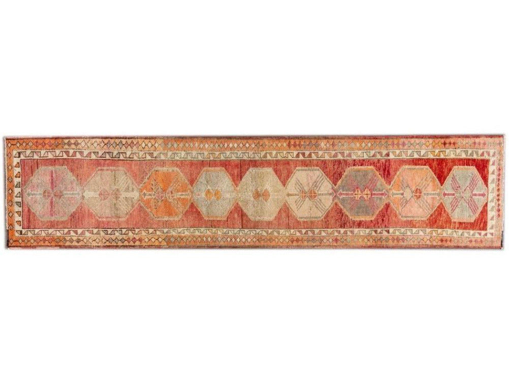 Vintage Beautiful Turkish Runner Rug, 3 X 13