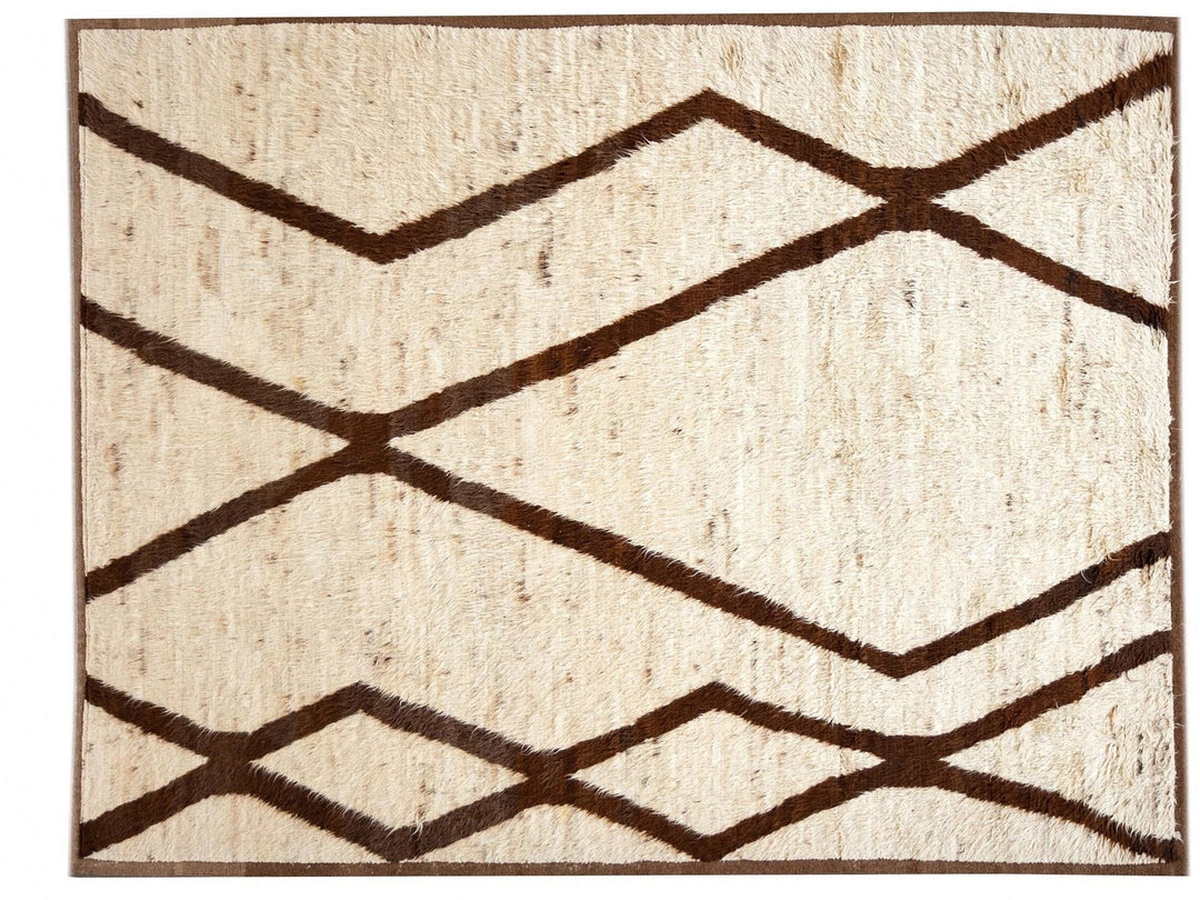 Modern Moroccan Style Wool Rug 9 X 11