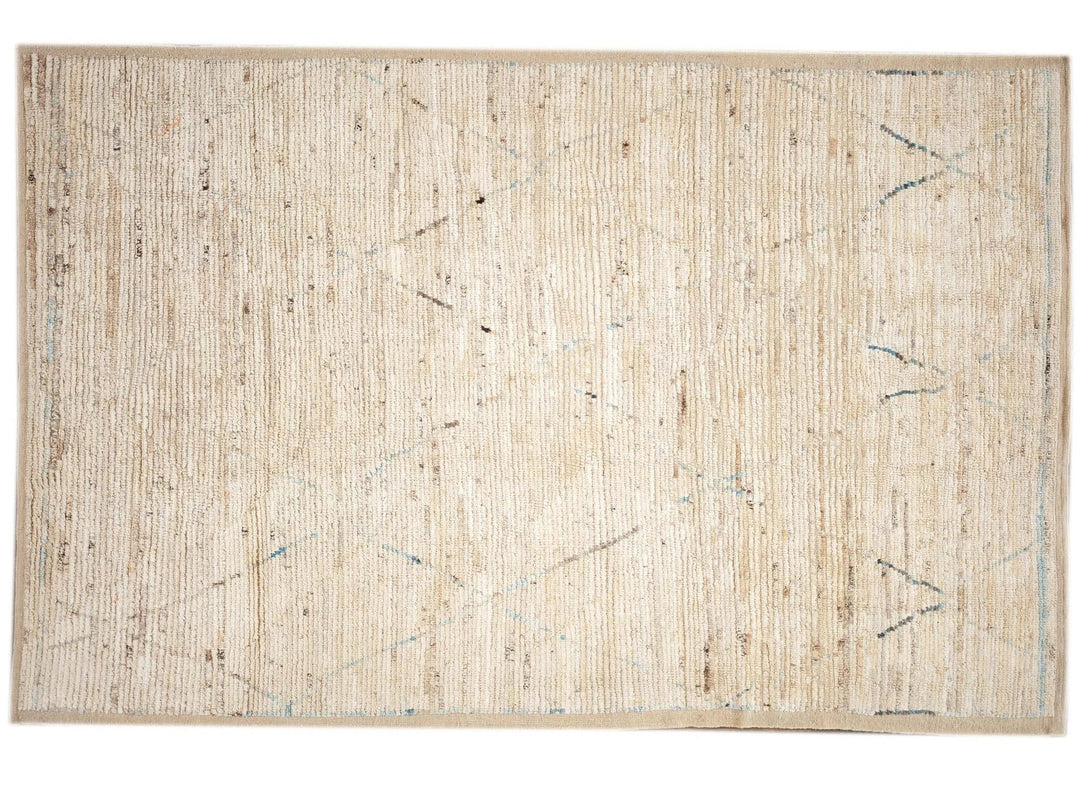 Modern Moroccan-Style Wool Rug 7 X 10