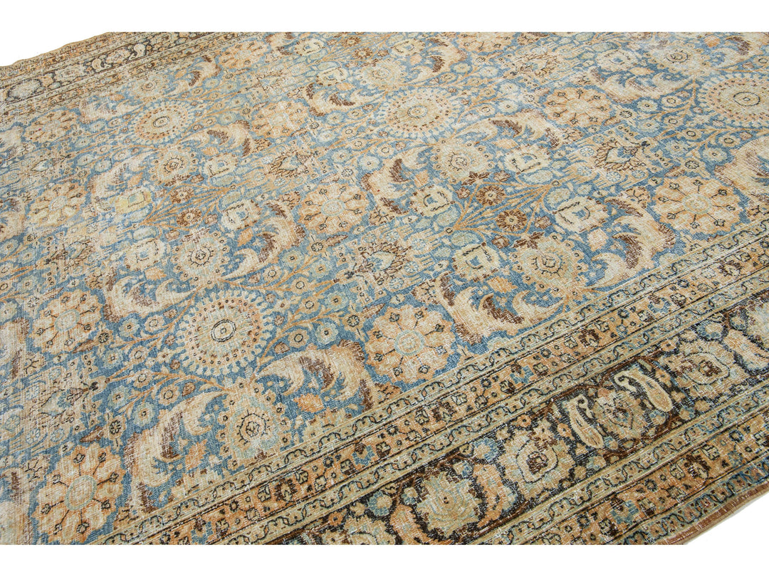 Antique Tabriz Wool Rug 10 X 13