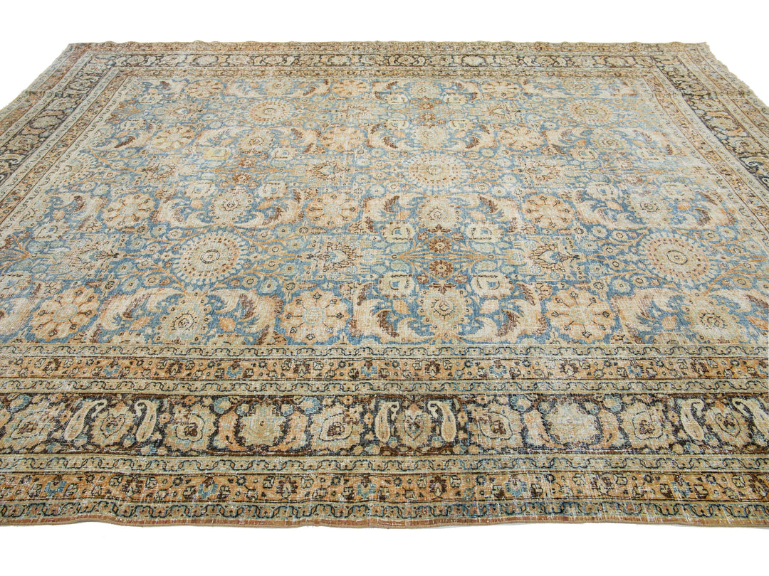 Antique Tabriz Wool Rug 10 X 13