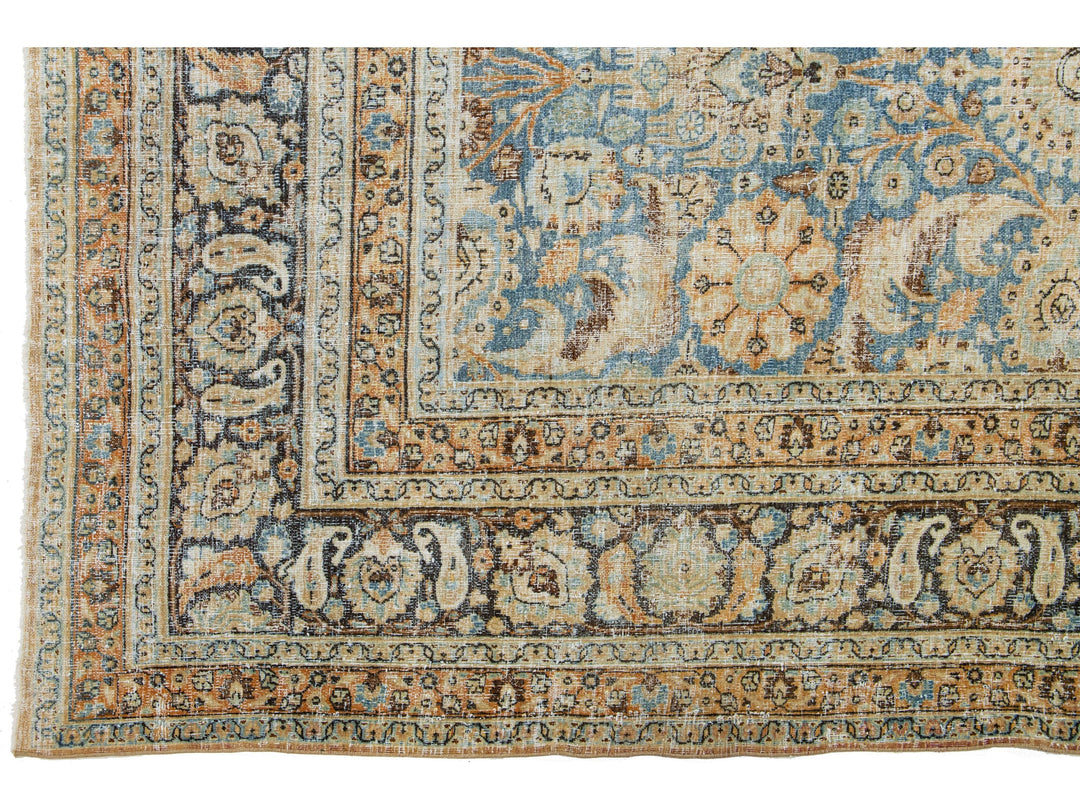 Antique Tabriz Wool Rug 10 X 13