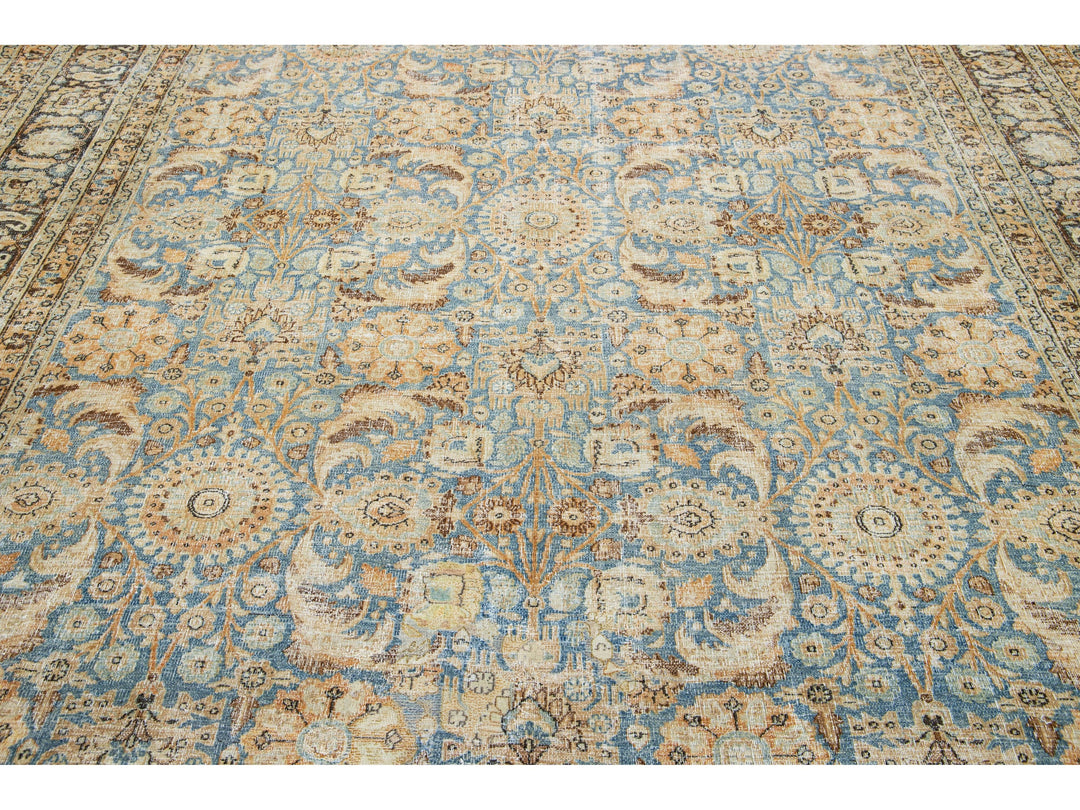 Antique Tabriz Wool Rug 10 X 13