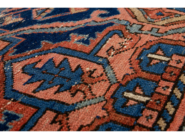 Antique Heriz  Wool Rug 9 X 13