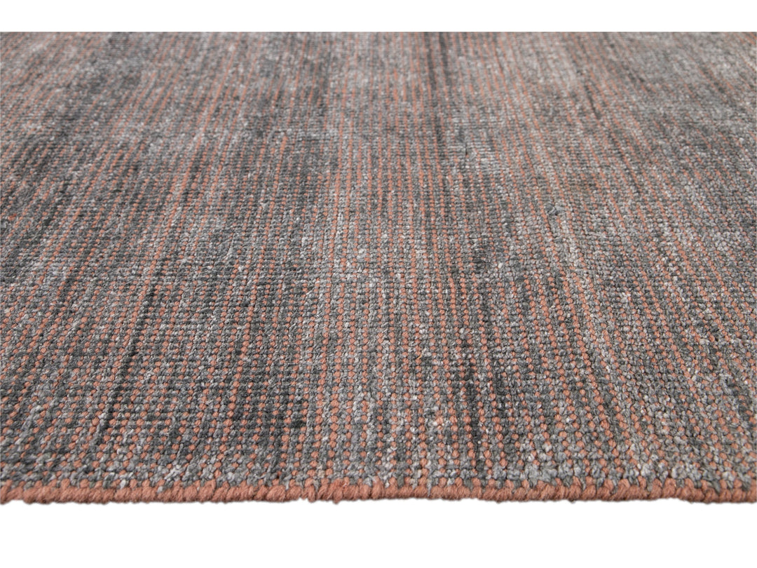 Modern Bamboo & Silk Boho Rug 9 X 12v