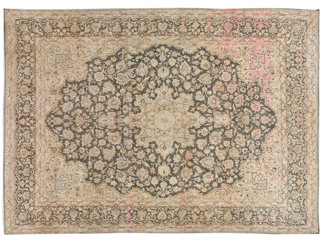 Vintage Distressed Wool Rug 10 X 13