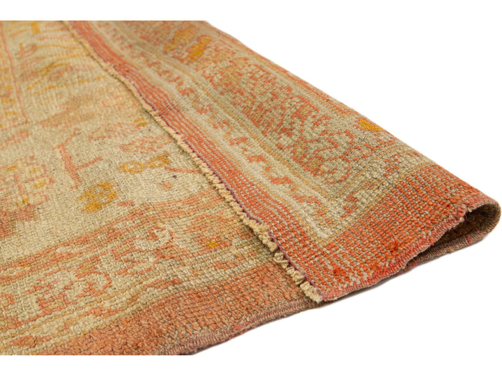 Antique Turkish Oushak Wool Rug 13 X 17