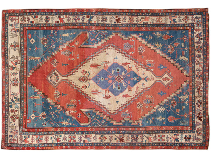 Antique Bakshaish Wool Rug 8 X 10