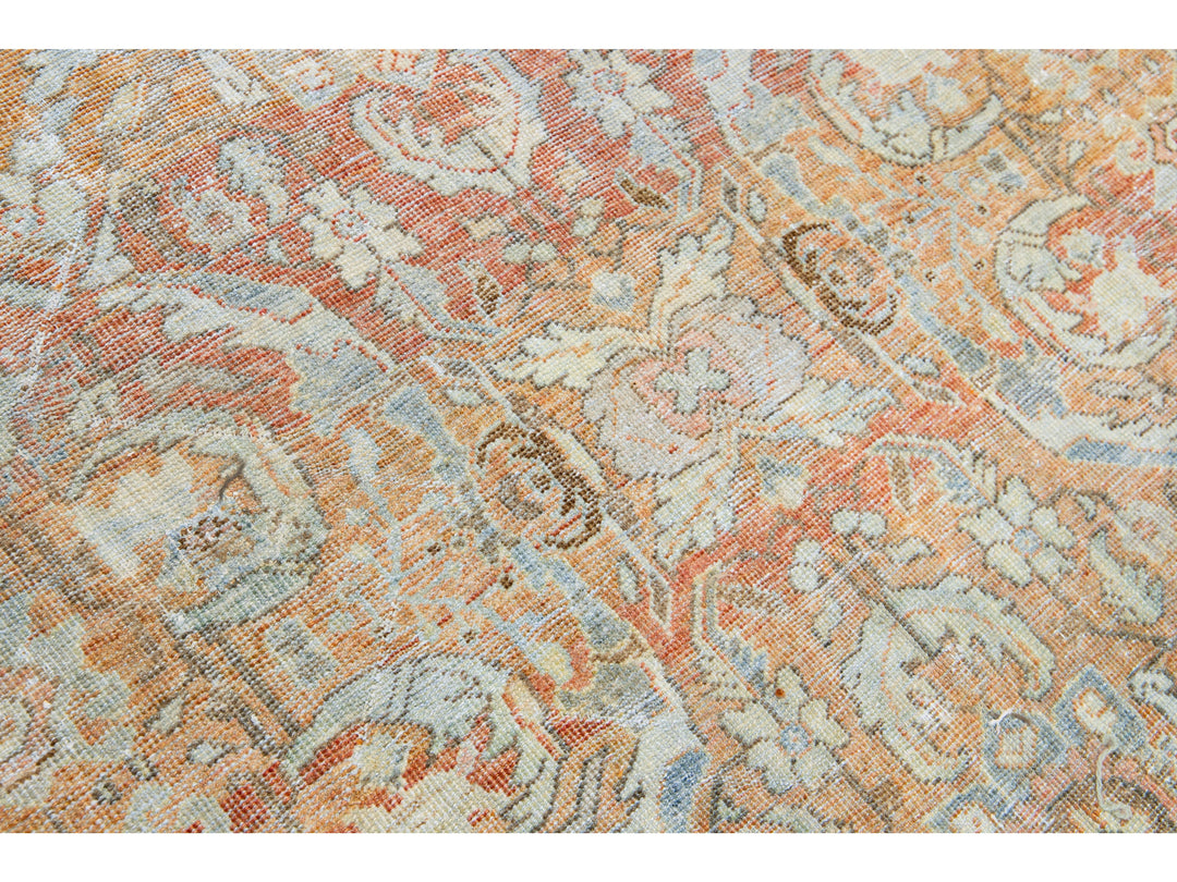 Antique Persian Mahal Wool Rug 10 x 17