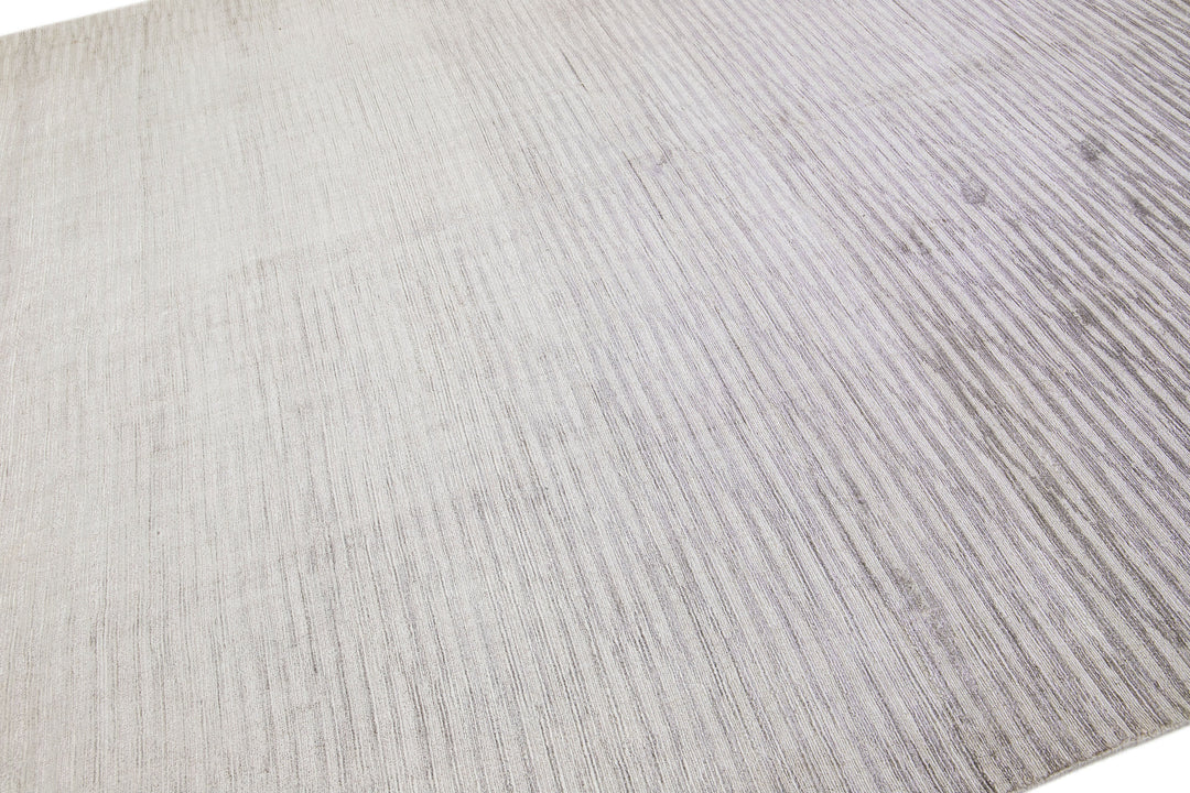 Contemporary Wool and Silk Rug 9 X 12