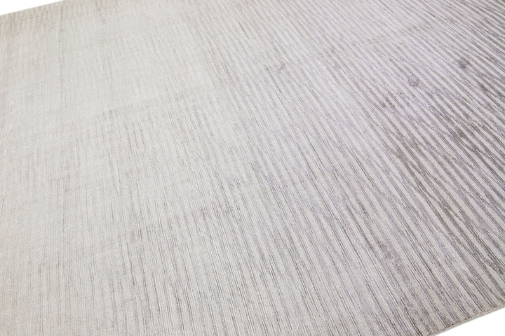 Contemporary Wool and Silk Rug 9 X 12