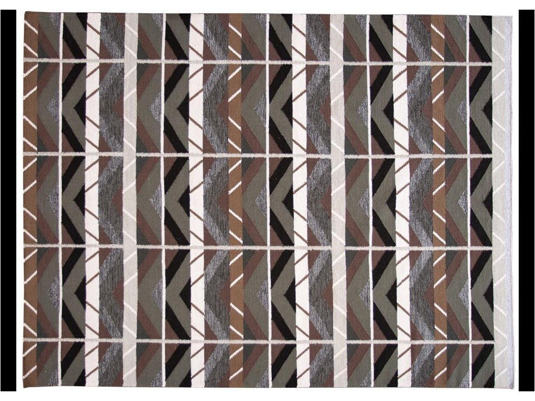 Modern Scandinavian-Style Wool Rug 9 X 12