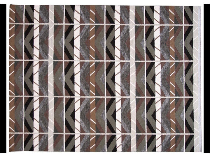 Modern Scandinavian-Style Wool Rug 9 X 12