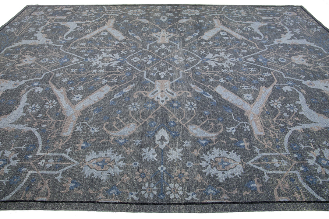 Modern Soumak Wool Rug 10 X 14