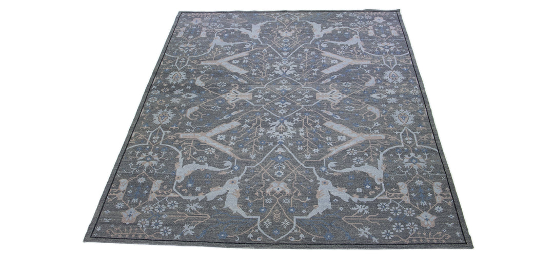 Modern Soumak Wool Rug 10 X 14