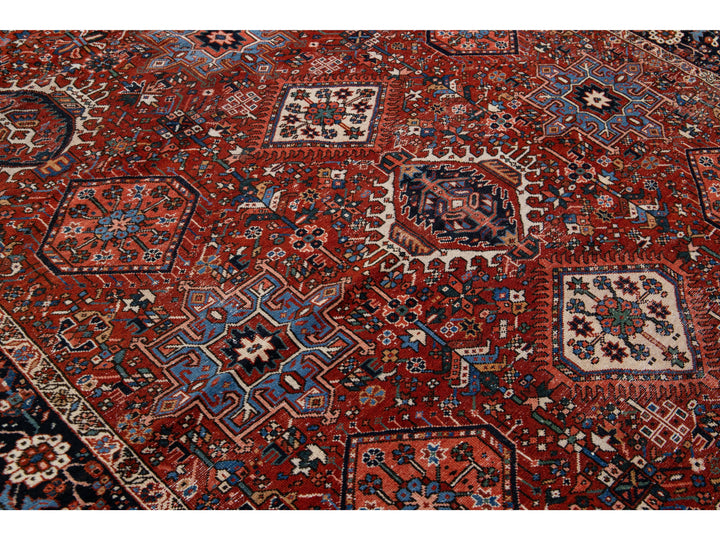 Antique Heriz Wool Rug 8 X 11