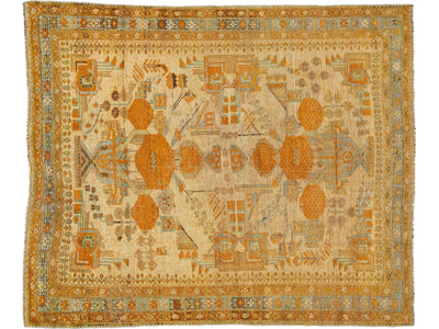 Antique Afshar Wool Rug  5 X 6