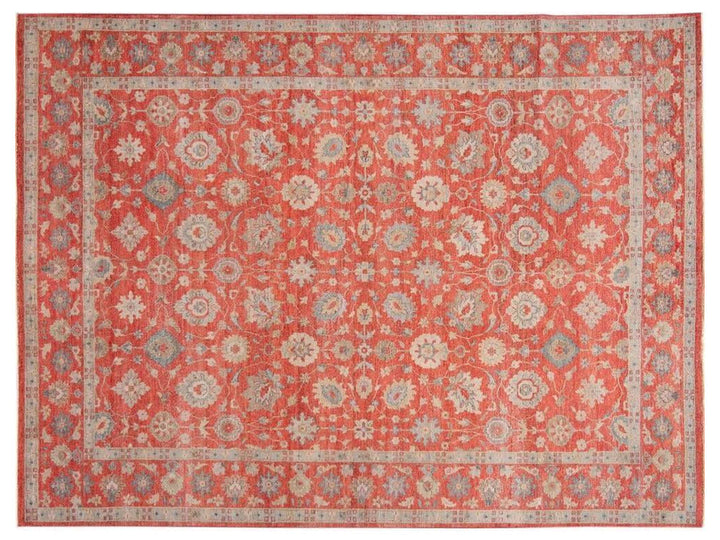 Modern Indian Artisan Wool Rug 9 X 12