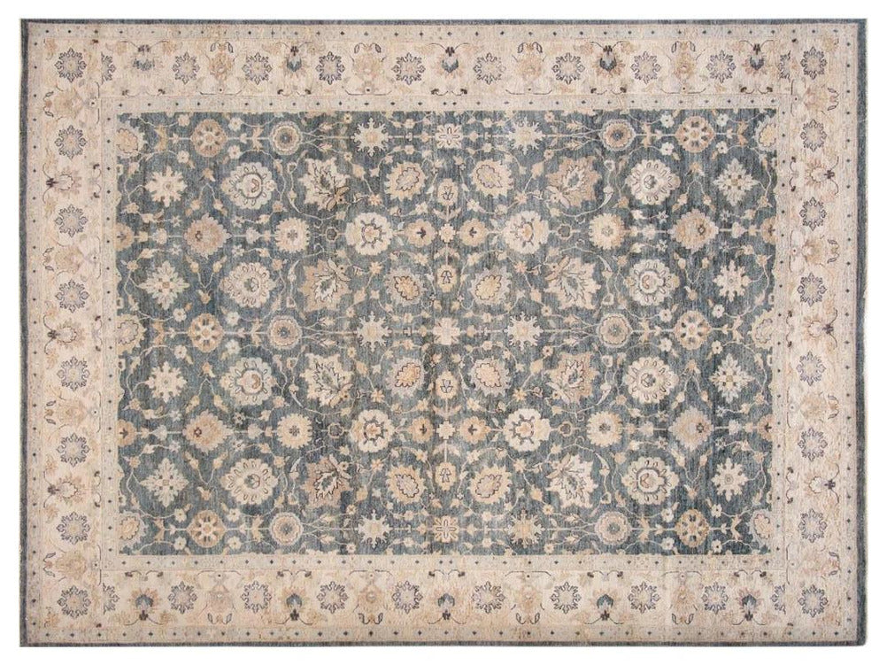 Modern Indian Artisan Wool Rug 9 X 12