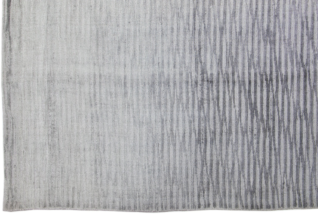 Modern Wool and Silk Rug 9 X 12