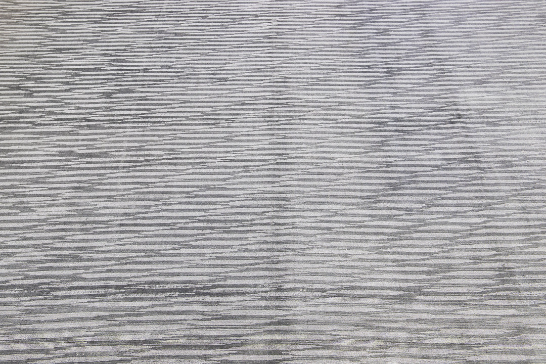 Modern Wool and Silk Rug 9 X 12