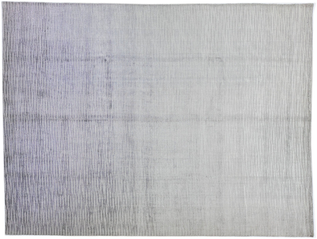 Modern Wool and Silk Rug 9 X 12