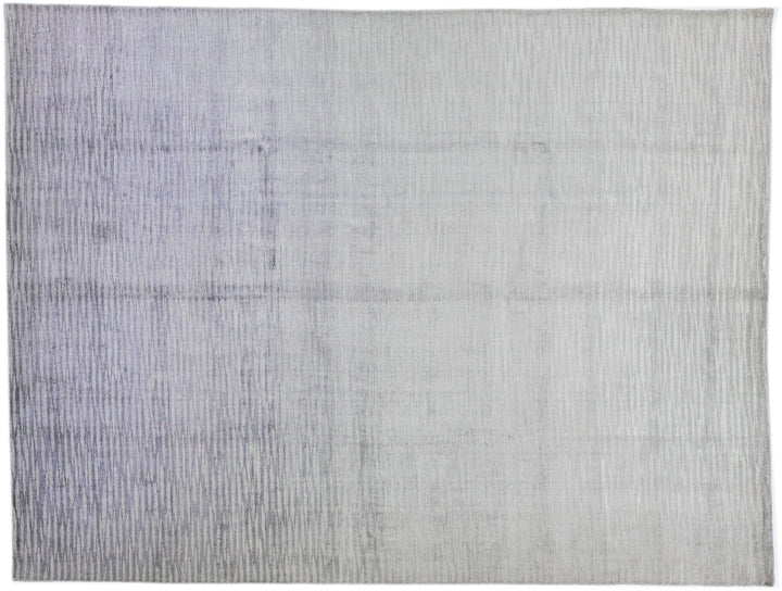 Modern Wool and Silk Rug 9 X 12