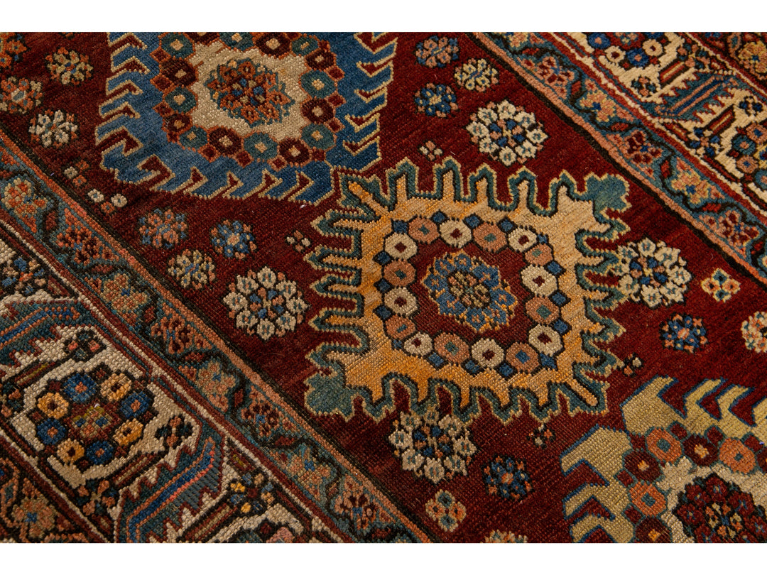 Antique Serapi Wool Runner 3 X 12