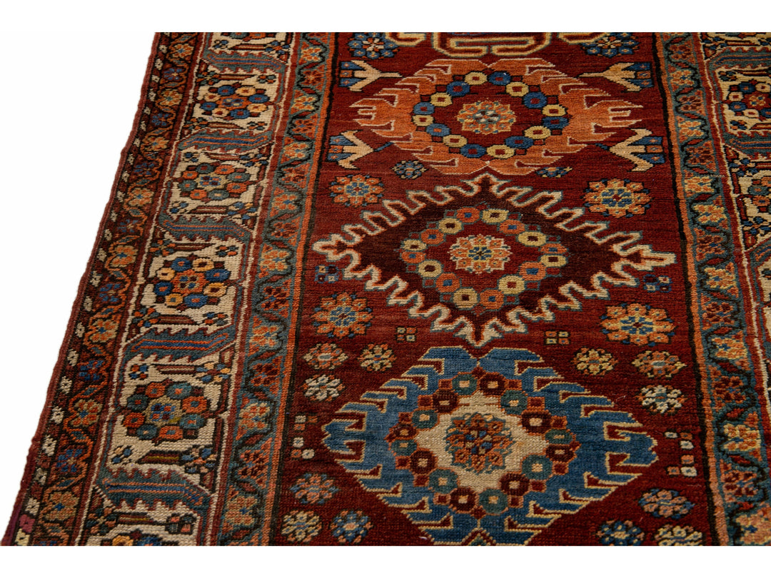 Antique Serapi Wool Runner 3 X 12