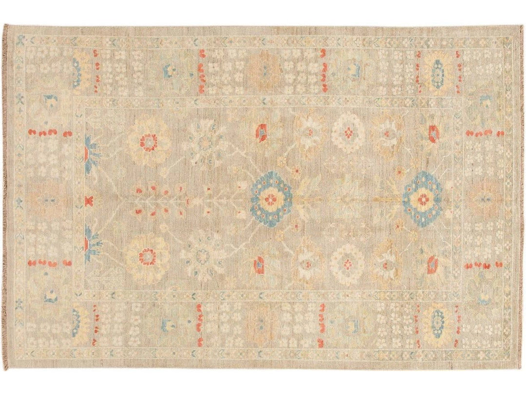 Contemporary Sultanabad Wool Rug 7 X 10