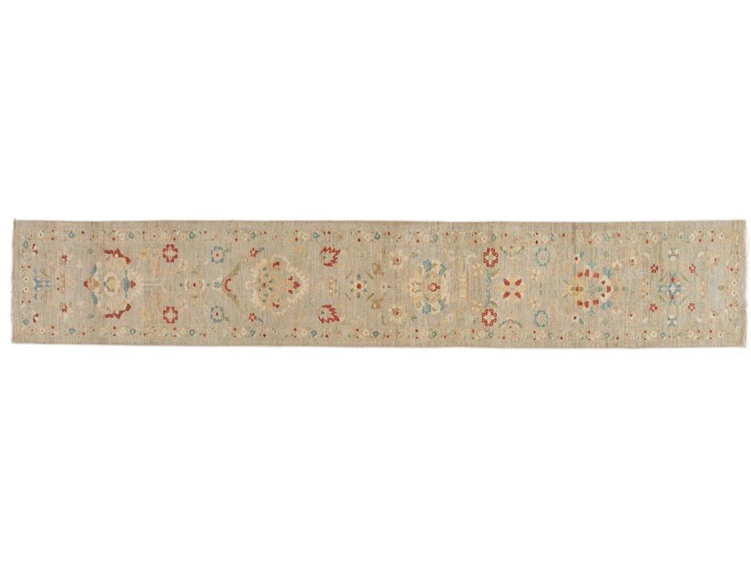 21st Century Modern Sultanabad Wool Runner Rug 3 X 18